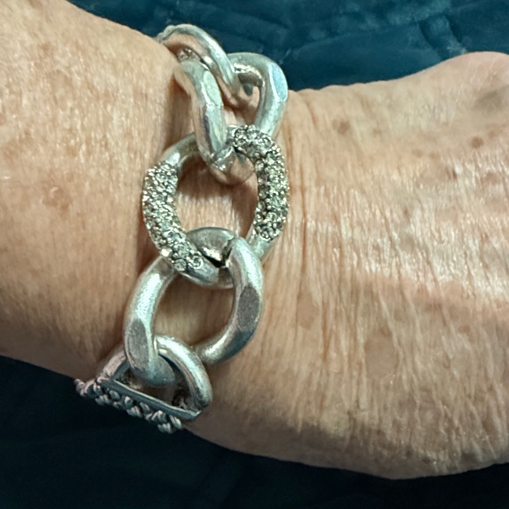 Juicy Couture Elegant Silver Chain Bracelet with bling or not! Reversible